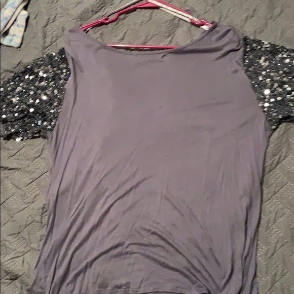 BKE blue sequins top - Picture 4 of 5